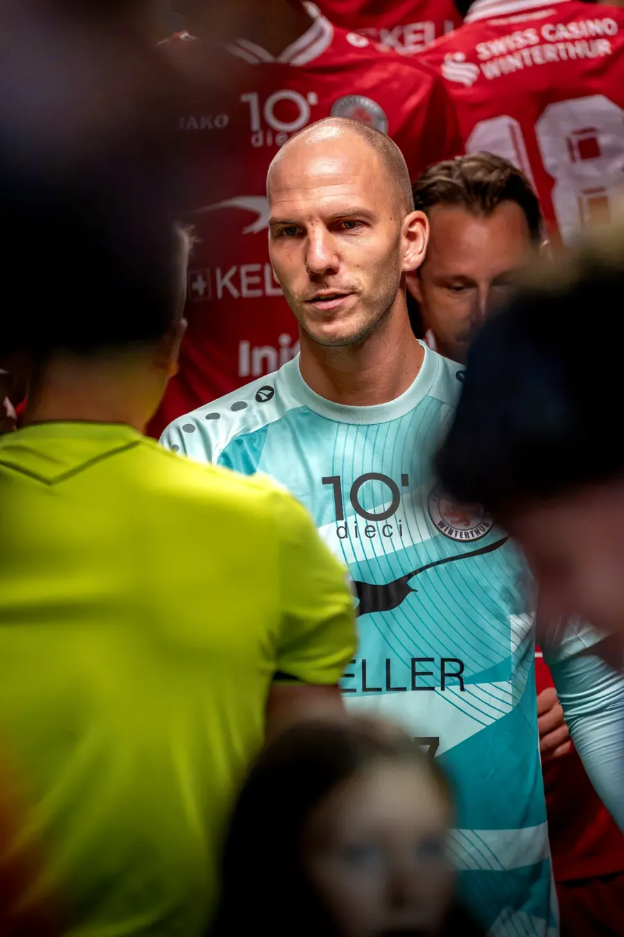 FCW-Torhüter vor dem Einlaufen im Spielertunnel – FC Winterthur gegen FC Stade Lausanne-Ouchy auf der Schützenwiese, 29. August 2026